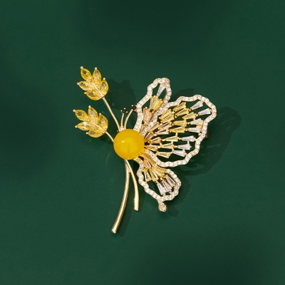 Brož Swarovski Elements Angiola - motýl