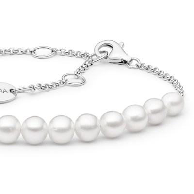 Perlový náramek Carina - sladkovodní perla, stříbro 925/1000