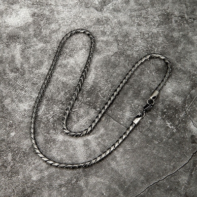 Ocelový náhrdelník Paul - 5 mm, vintage