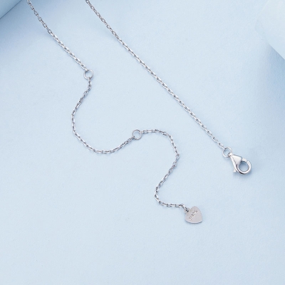Stříbrný náhrdelník zdobený zirkony, stříbro 925/1000