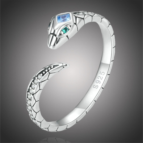 Stříbrný prsten , stříbro 925/1000, had