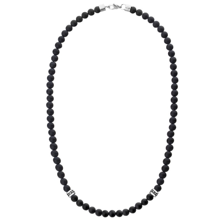 Pánský korálkový náhrdelník Eliseo - přírodní onyx