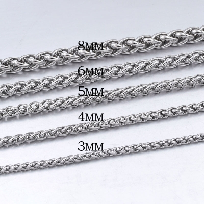 Pánský ocelový náhrdelník Thomas, 3 mm řetízek - chirurgická ocel