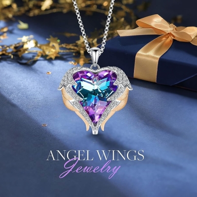 Náhrdelník Swarovski Elements Angel Wings Gold - andělská křídla