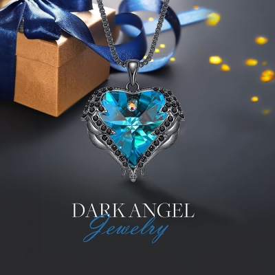 Náhrdelník Swarovski Elements Dark Angel - andělská křídla