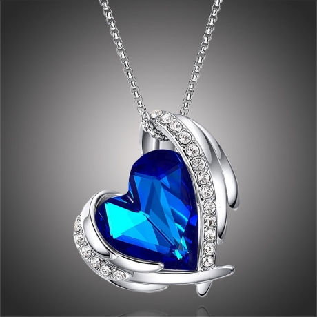 Náhrdelník Swarovski Elements Amorita Sapphire Blue