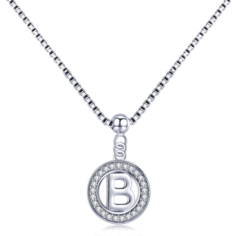 Stříbrný náhrdelník písmeno B - stříbro 925/1000