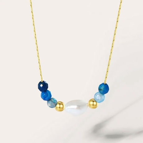 Ocelový náhrdelník s perlou Claire - chirurgická ocel