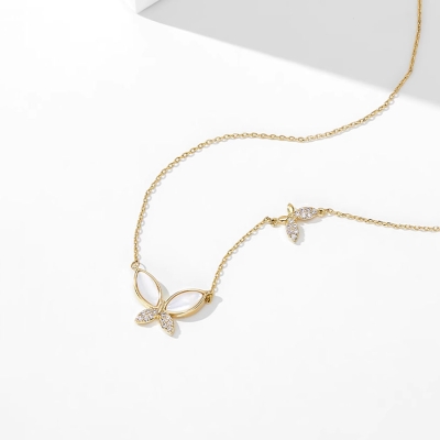 Stříbrný náhrdelník Sylvie - stříbro 925/1000, motýl