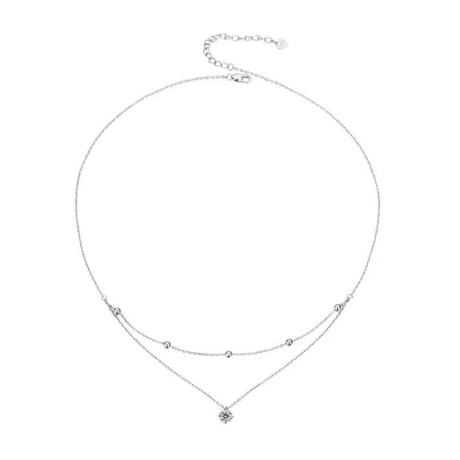 Stříbrný náhrdelník 0,5 ct MOISSANITE, stříbro 925/1000 + CERTIFIKÁT