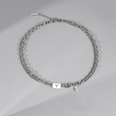 Ocelový náhrdelník Paolo se znamením zvěrokruhu - 12 druhů