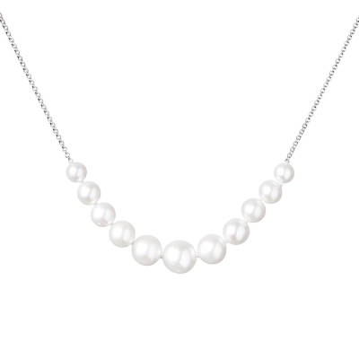 Stříbrný náhrdelník Adéle, 6-11 mm sladkovodní perly, stříbro 925/1000