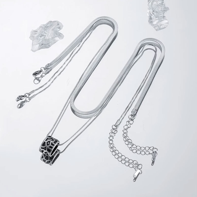 Dvojitý náhrdelník Alfredo - chirurgická ocel
