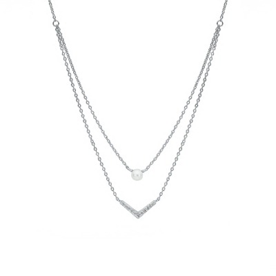 Stříbrný náhrdelník se sladkovodní perlou Juliette  | Gaura Pearls