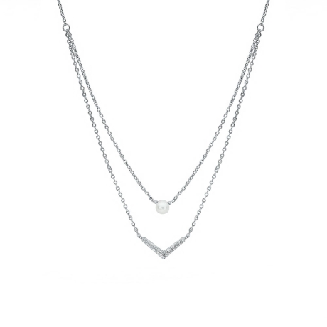 Stříbrný náhrdelník se sladkovodní perlou Juliette  | Gaura Pearls