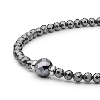 Korálkový náramek Aimeé, terahertz, stříbro 925/1000  | Gaura Pearls
