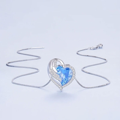 Luxusní stříbrný náhrdelník Andělské srdce - stříbro 925/1000