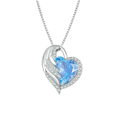 Luxusní stříbrný náhrdelník Andělské srdce - stříbro 925/1000