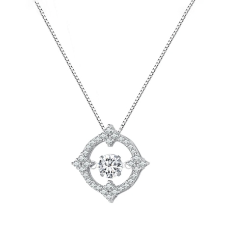 Stříbrný náhrdelník Amelia 0,5 ct MOISSANITE + CERTIFIKÁT