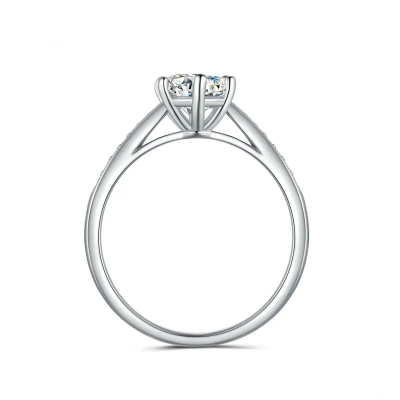 Stříbrný prsten Giulia 0,8 ct MOISSANITE + CERTIFIKÁT