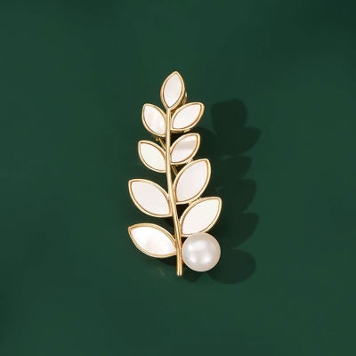 Perleťová brož s perlou Edurne