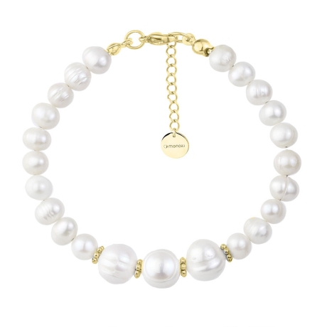 Luxusní perlový náramek Debora - chirurgická ocel | Manoki