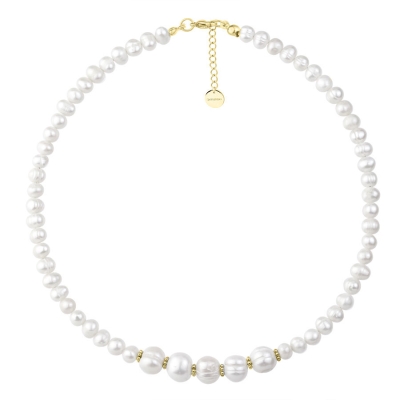 Luxusní perlový náhrdelník Debora - chirurgická ocel | Manoki