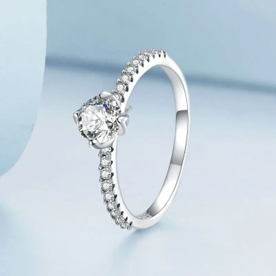 Stříbrný prsten se zirkonem Ivonne, stříbro 925/1000
