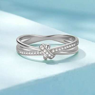 Stříbrný prsten se zirkony Caterina, stříbro 925/1000