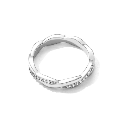 Stříbrný prsten se zirkony Daniela, stříbro 925/1000