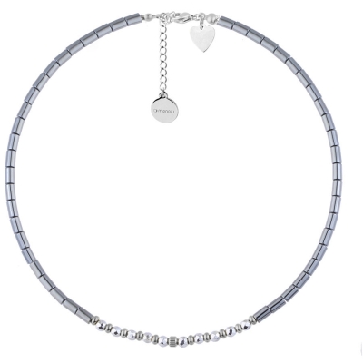 Dámský náhrdelník Valérie - chirurgická ocel, hematit | Manoki
