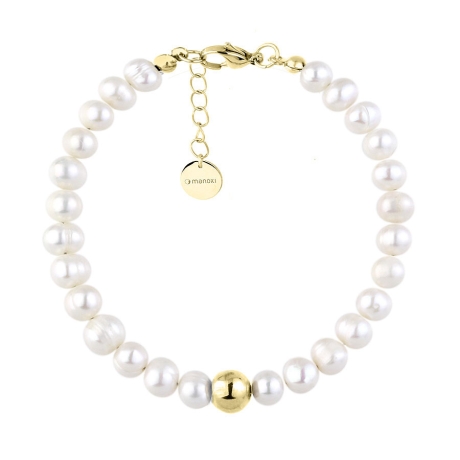 Perlový náramek Marilda Gold -  sladkovodní perla | Manoki