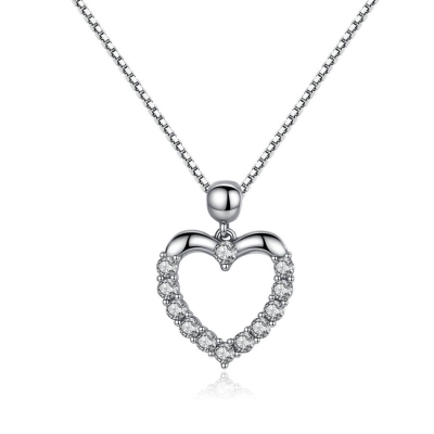Stříbrný náhrdelník se zirkony Ernesta - stříbro 925/1000 | alexbijoux.cz e-shop se stříbrnými šperky, stříbrný náhrdelník