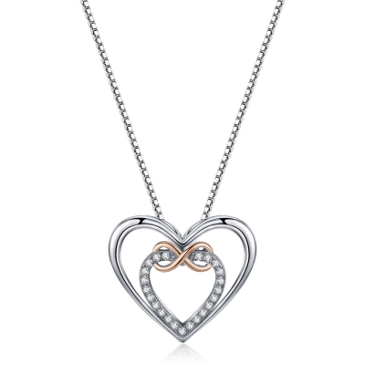 Stříbrný náhrdelník se zirkony Dolores - stříbro 925/1000, srdce | alexbijoux.cz e-shop se stříbrnými šperky