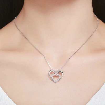 Stříbrný náhrdelník se zirkony Dolores - stříbro 925/1000, srdce | alexbijoux.cz e-shop se stříbrnými šperky